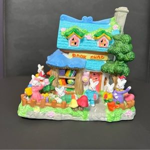 Vintage Easter Cottondale Cottages Porcelain Book Shop table decor